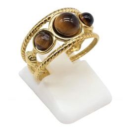 Anillo Acero Inox. triple OJO TIGRE